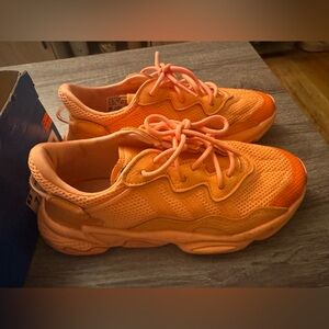 Only worn once, like new Women’s Adidas Coral running shoes, size 7.5.